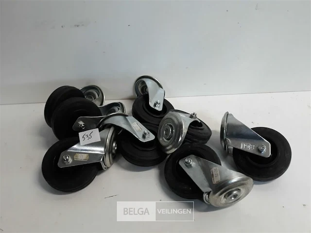 8 x zwenkwiel met gatbewestiging 100 mm - afbeelding 1 van  3