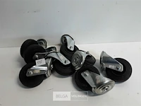 8 x zwenkwiel met gatbewestiging 100 mm - afbeelding 2 van  3