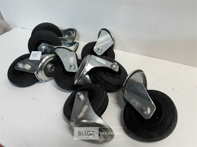 8 x zwenkwiel met gatbewestiging 100 mm - afbeelding 3 van  3