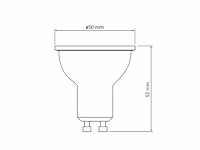 80 x gt ledlampen met lens gu10, 4000k - afbeelding 4 van  9