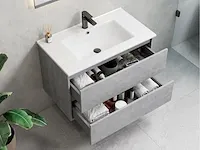 80cm badkamermeubelset - kleur: beton grijs - afbeelding 2 van  2