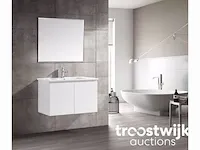 80cm badkamermeubelset mdf - kleur: mat wit - afbeelding 1 van  6