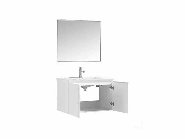 80cm badkamermeubelset mdf - kleur: mat wit - afbeelding 3 van  6