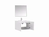 80cm badkamermeubelset mdf - kleur: mat wit - afbeelding 3 van  6