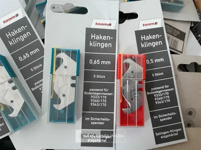 81 x vervangmes met haak voor stanleymes 5 stuks in pvc doosje - afbeelding 2 van  2