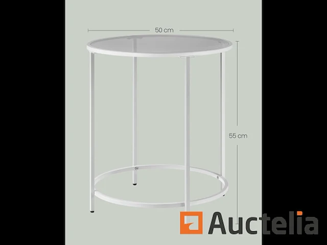 [8408-064] ronde booster tafel, getemperd glas bovenkant - afbeelding 1 van  2