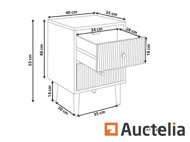 [8408-073] witte gebroken mango met 2 lades tafel - afbeelding 2 van  4