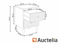 [8408-073] witte gebroken mango met 2 lades tafel - afbeelding 2 van  4