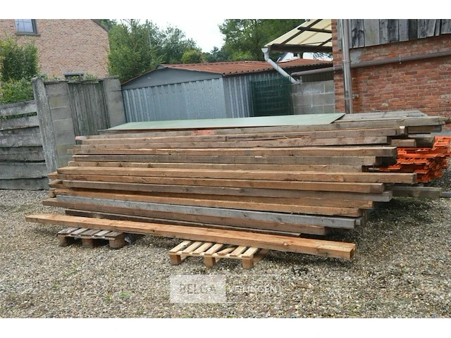 ±85 st partij houten balken - afbeelding 2 van  4