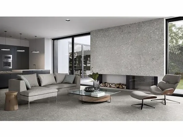 86,40m² - 60x60cm - terrazzo grey matt gerectificeerd - afbeelding 1 van  2