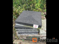 [8904-123] 4 rubberen tegels 30cm x 30cm x 6cm - afbeelding 1 van  4