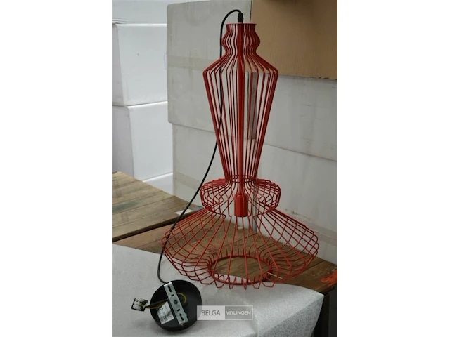 ±8dozen x 1st designlamp draad rood 45x45x77 cm - afbeelding 2 van  4