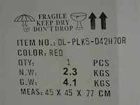 ±8dozen x 1st designlamp draad rood 45x45x77 cm - afbeelding 4 van  5