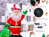 8ft opblaasbare kerstman met led licht (244 cm) - afbeelding 3 van  4