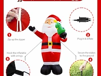 8ft vintoney opblaasbare kerstman met roterend led-licht (244 cm) - afbeelding 3 van  5