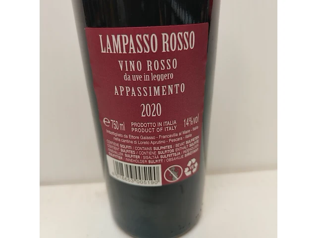 8x 75cl lampasso rosso - afbeelding 2 van  2