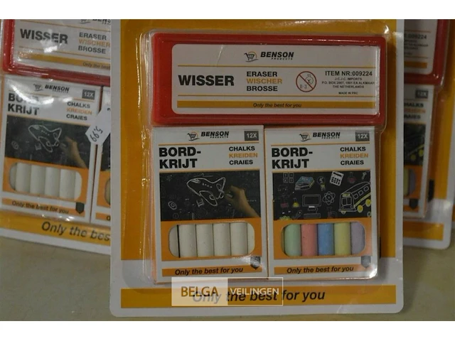 8x benson bordkrijt + wisser - afbeelding 2 van  2