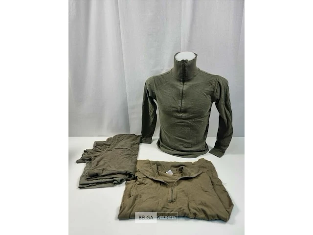 (8x) bundesheer functional longsleeve shirt legergroen - afbeelding 1 van  5