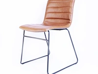 8x cognac design eetkamerstoel sm - afbeelding 1 van  4