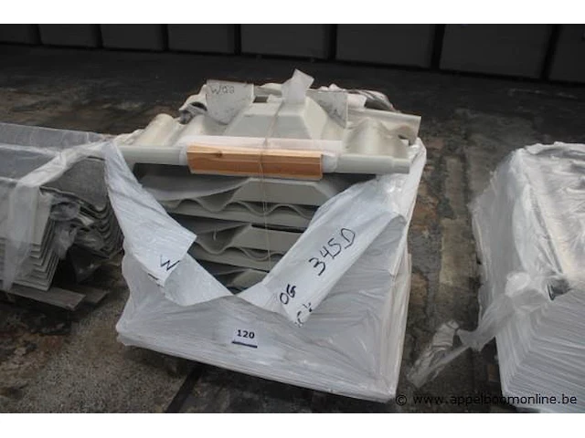 8x geg.ventilatiescharniernok 76 wog345 met bd verkort (8 st/pal) - afbeelding 1 van  3