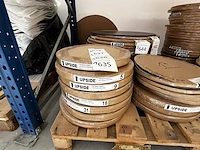 8x keramische salontafelblad round marquina nero matte - 400mm - afbeelding 2 van  3