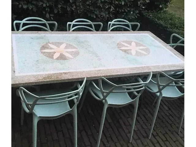 8x kiki groen design tuinstoelen - afbeelding 1 van  8