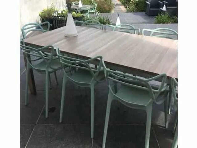 8x kiki groen design tuinstoelen - afbeelding 2 van  8
