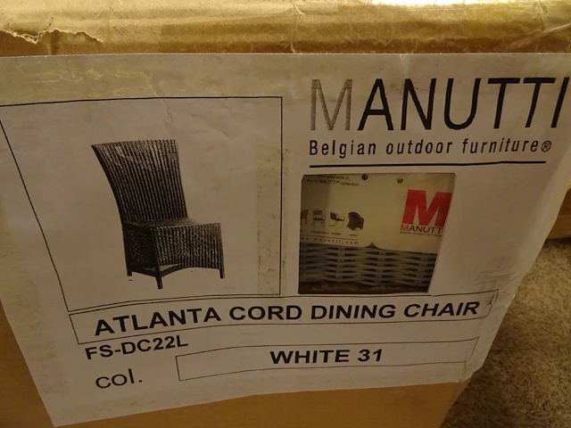 8x manutti cord chair atlanta - afbeelding 1 van  4