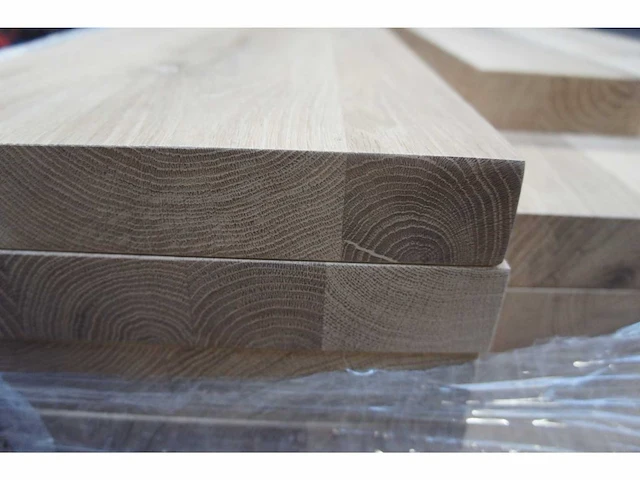 8x massief eiken legborden 80cm - afbeelding 1 van  4