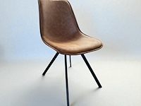 8x microfiber stoel cognac - afbeelding 1 van  2