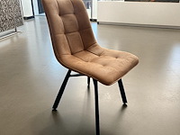 8x microfiber stoel kleur cognac - afbeelding 1 van  2