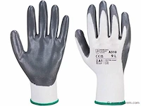 8x paar werkhandschoenen maat 8, white