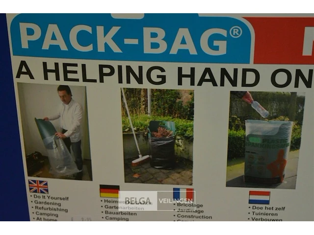 8x pack-bag opplooibaar hulpmiddel om zakken open te houden - afbeelding 2 van  3
