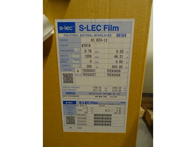 8x rol s-lec film polyvinyl butyral interlayer - afbeelding 2 van  3