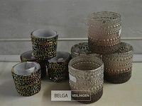8x theelichthouders h=6 en 8 cm - afbeelding 3 van  4