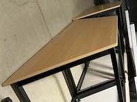 8x trapeziumtafels l140xb60xh75 cm - afbeelding 3 van  3