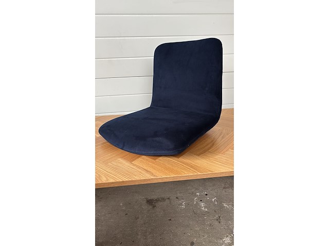 8x zitting voor barstoel in blauw velvet - afbeelding 1 van  1