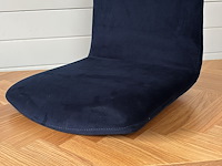 8x zitting voor barstoel in blauw velvet - afbeelding 1 van  1