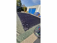 8x12m zwarte stretch tentzeil - afbeelding 1 van  1
