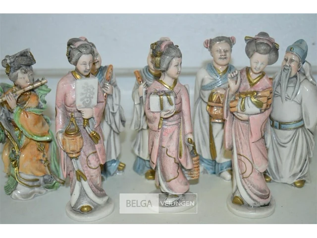±9 chinese beeldjes ±14cm hoog - afbeelding 4 van  5