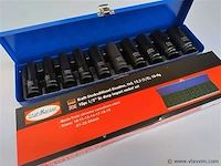 9 dlg lange krachtdoppenset 1/2" - afbeelding 1 van  4