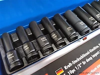 9 dlg lange krachtdoppenset 1/2" - afbeelding 2 van  4