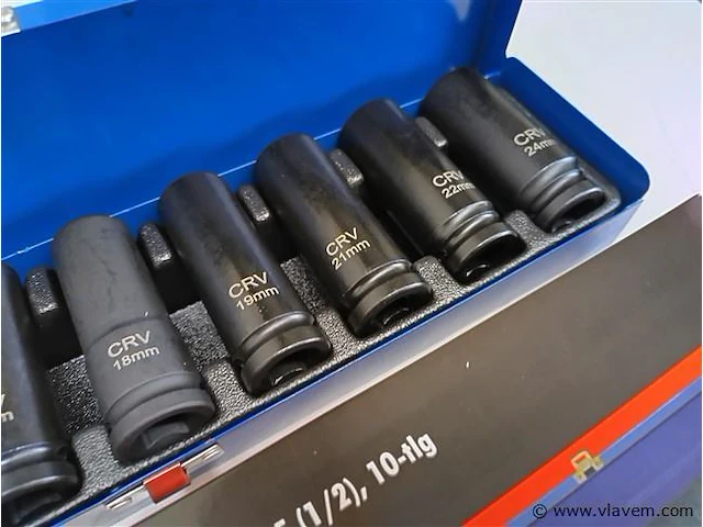 9 dlg lange krachtdoppenset 1/2" - afbeelding 3 van  4