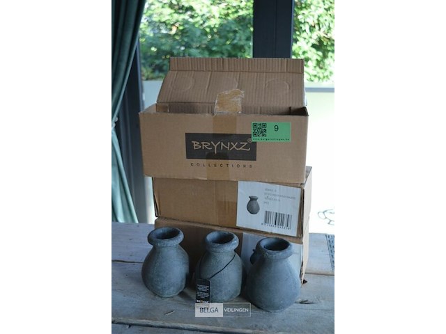 9 kleinen vaasjes brynxz vais on plate majestic - afbeelding 1 van  2