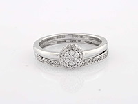 9 kt witgouden ring met natuurlijke diamant - afbeelding 5 van  9