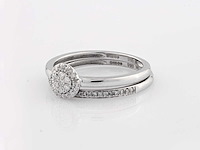 9 kt witgouden ring met natuurlijke diamant - afbeelding 6 van  9