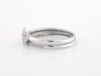 9 kt witgouden ring met natuurlijke diamant - afbeelding 7 van  9