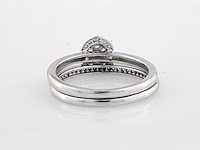9 kt witgouden ring met natuurlijke diamant - afbeelding 8 van  9