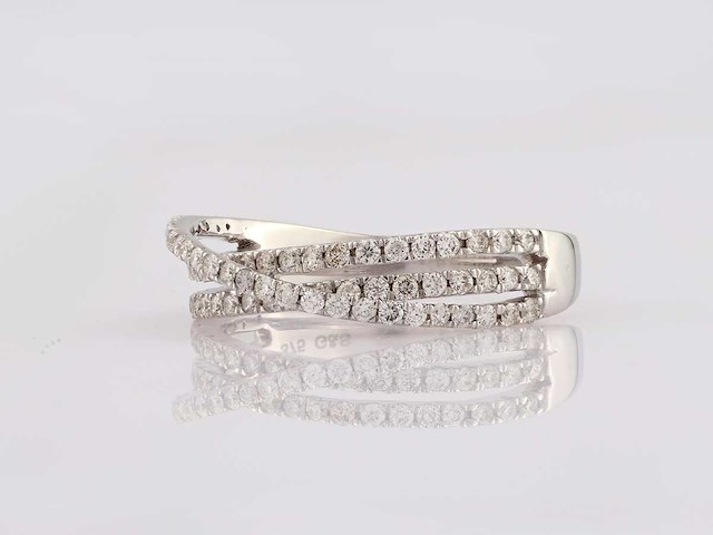 9 kt witgouden ring met natuurlijke diamant - afbeelding 3 van  8