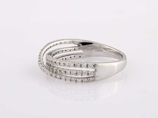 9 kt witgouden ring met natuurlijke diamant - afbeelding 4 van  8